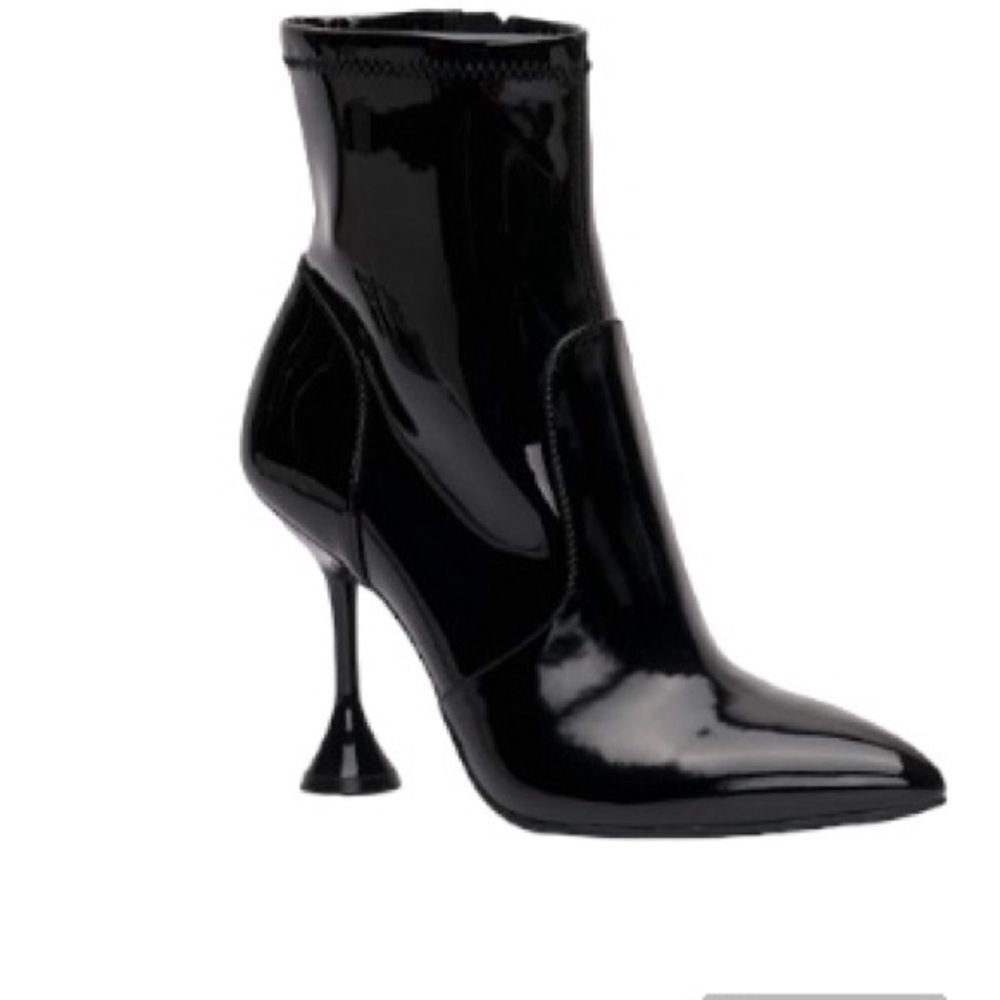 INC International Concepts, Woman's brina stretch ankle booties, color: black si